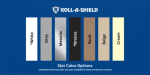 rolling shutters extruded aluminum slats color options