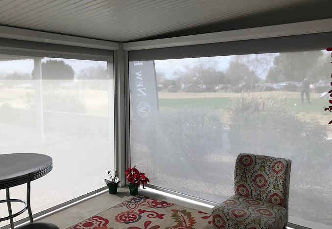 All weather rolling screens and shades