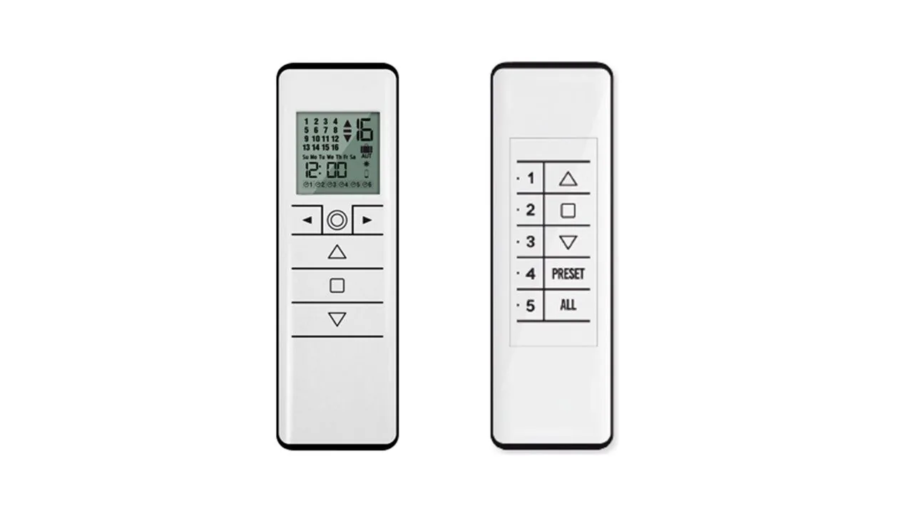 Remote control for a motorized rolling security shutter
