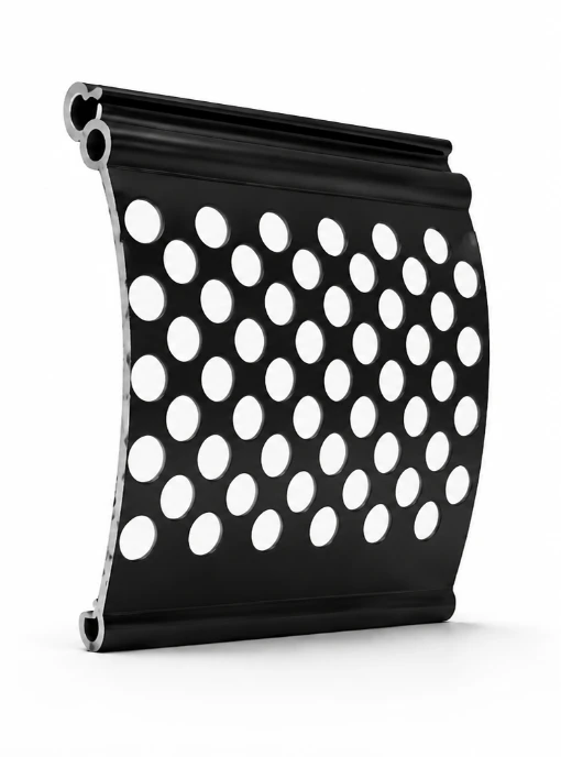 63mm HD Perforated extruded aluminum rolling shutter slat profile