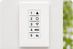 In-wall remote for motorized rolling shutters