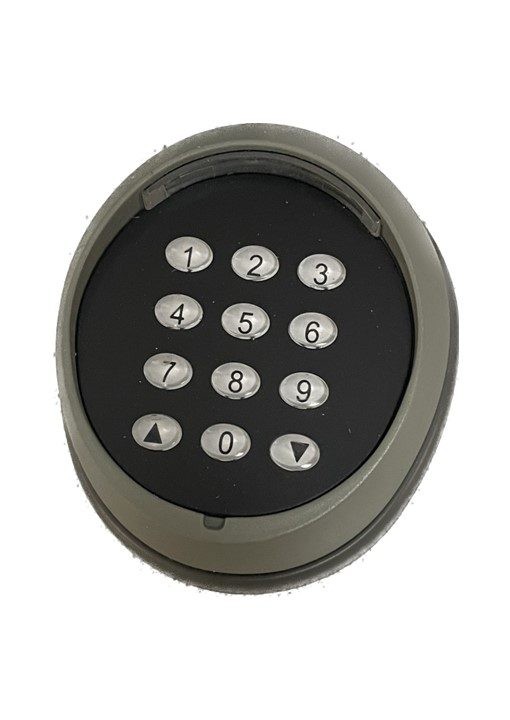 Keypad access control for motorized rolling shutters