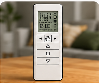 Multi-channel remote control for motorized rolling shutters