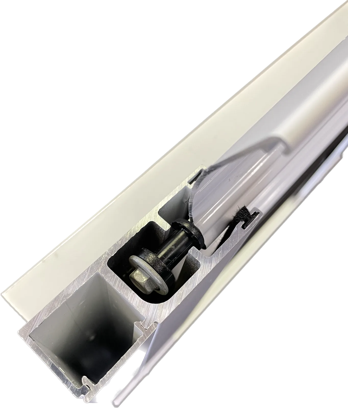 End retention holding shutter slats in the guide rails
