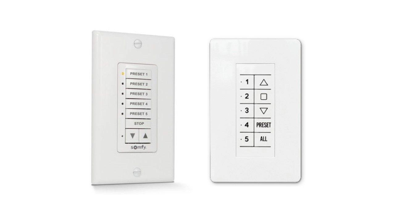 Wall switches for motorized rolling screens